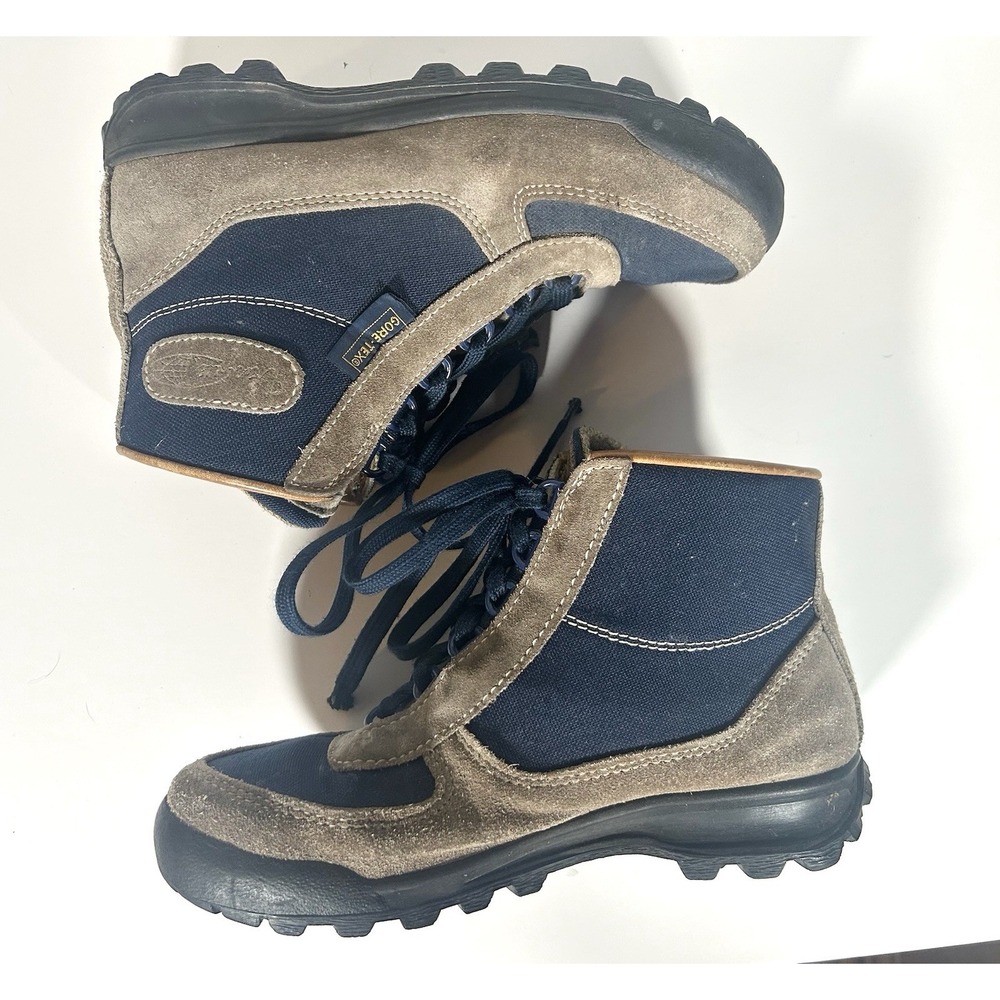 VTG Vasque Skywalk Hiking Boots 7534 Gore-Tex Women Sz 7.5 Tan Navy Gorpcore - Picture 8 of 9